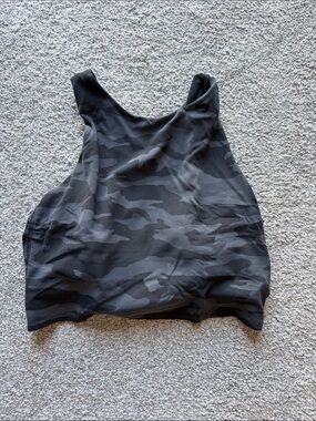 Athleta Charcoal Camo Scoop Neck Tank Top